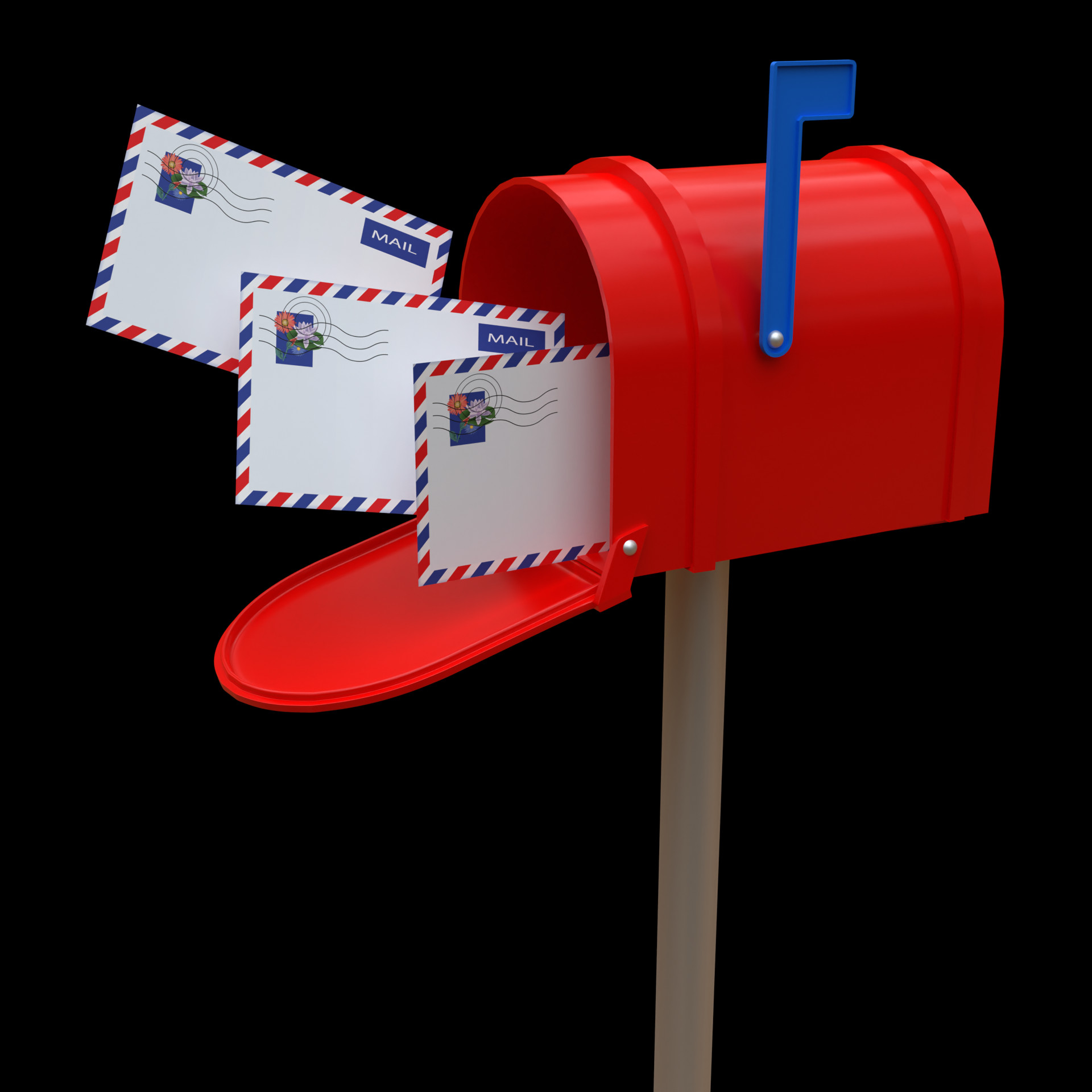 Post box with letters preview image 1
